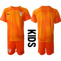 Kroatia Keeper Fotballklær Bortedraktsett Barn VM 2022 Kortermet (+ korte bukser)